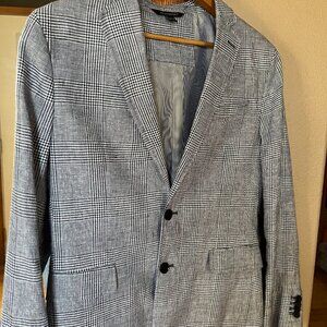 Banana Republic mens 2 button Navy & White blazer